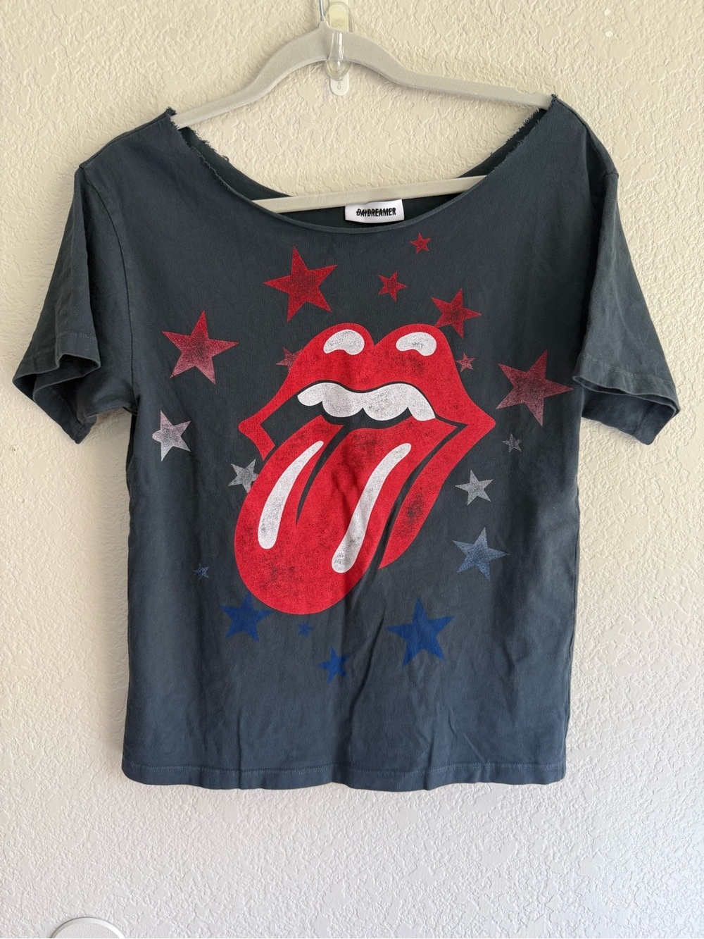NEW Daydreamer Rolling Stones Off the Shoulder Tee